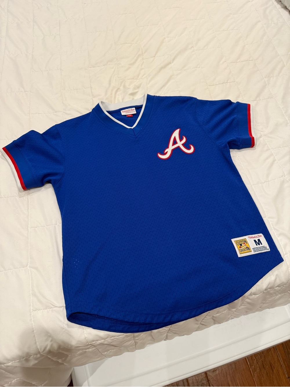 Atlanta Braves Royal Blue Mesh Baseball Jersey - Size M